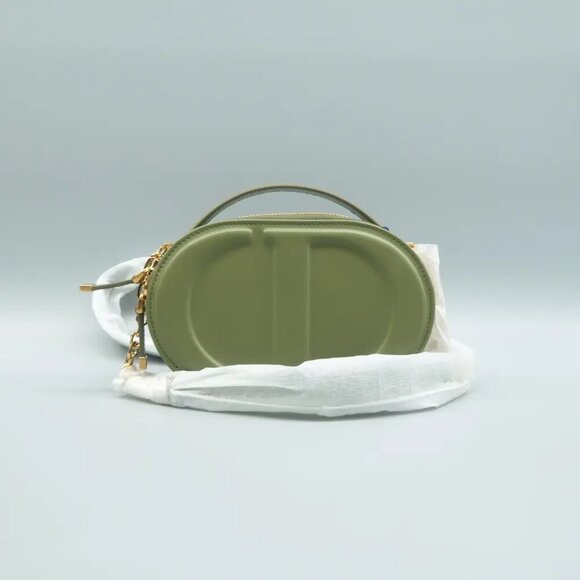 100% Authentic Dior CD Signature Green Leather Shoulder Bag 1915-08824 - Picture 3 of 12